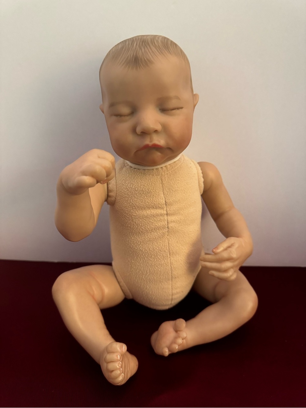Reborn Doll Boy Baby Doll Eyes Closed Soft Body Vinyl Limbs Intricate Details